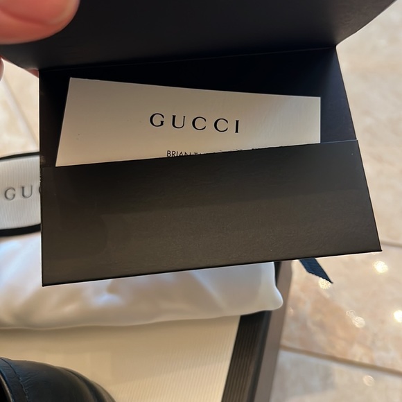 AGNELLO PLONGE AUTHENTIC USED BLACK LEATHER GUCCI LOAFERS WOMEN SIZE 36 1/2. - Picture 7 of 9